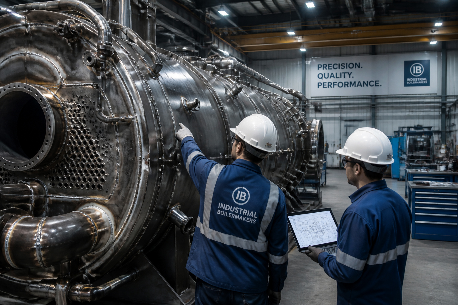 Atelier industriel inspection de chaudiere