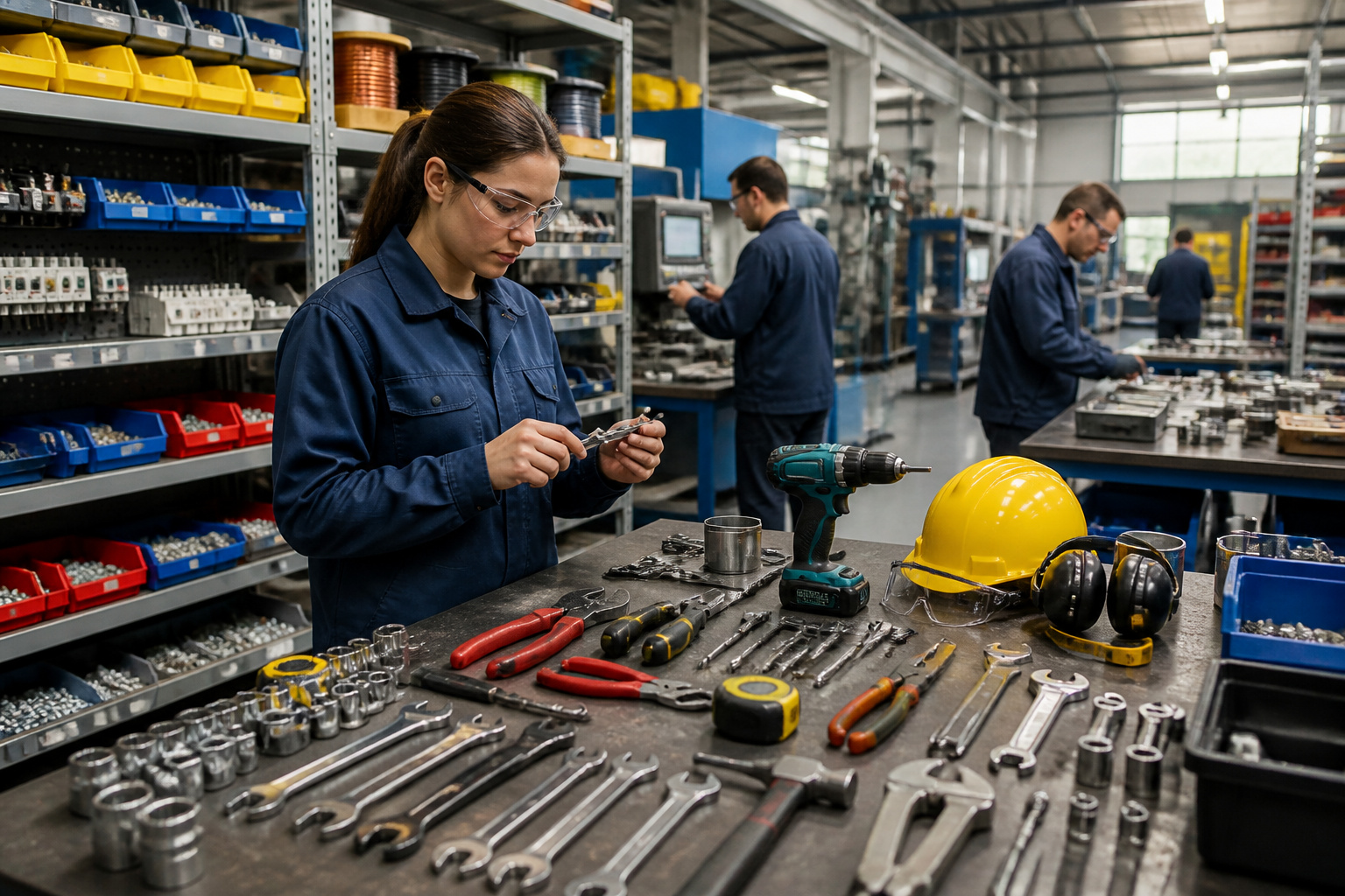 Atelier industriel moderne et organise