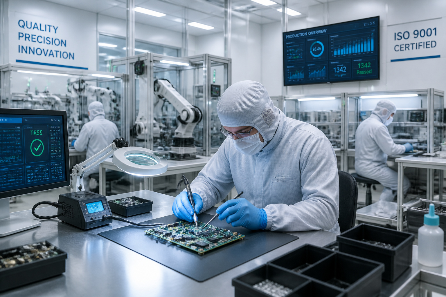 Usine electronique de pointe precision et innovation