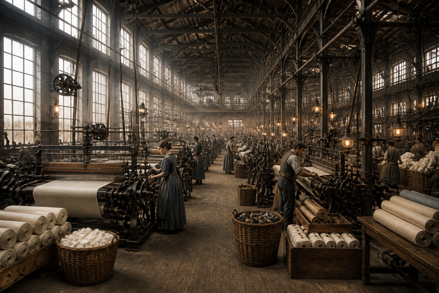 Usine textile francaise du xixe siecle