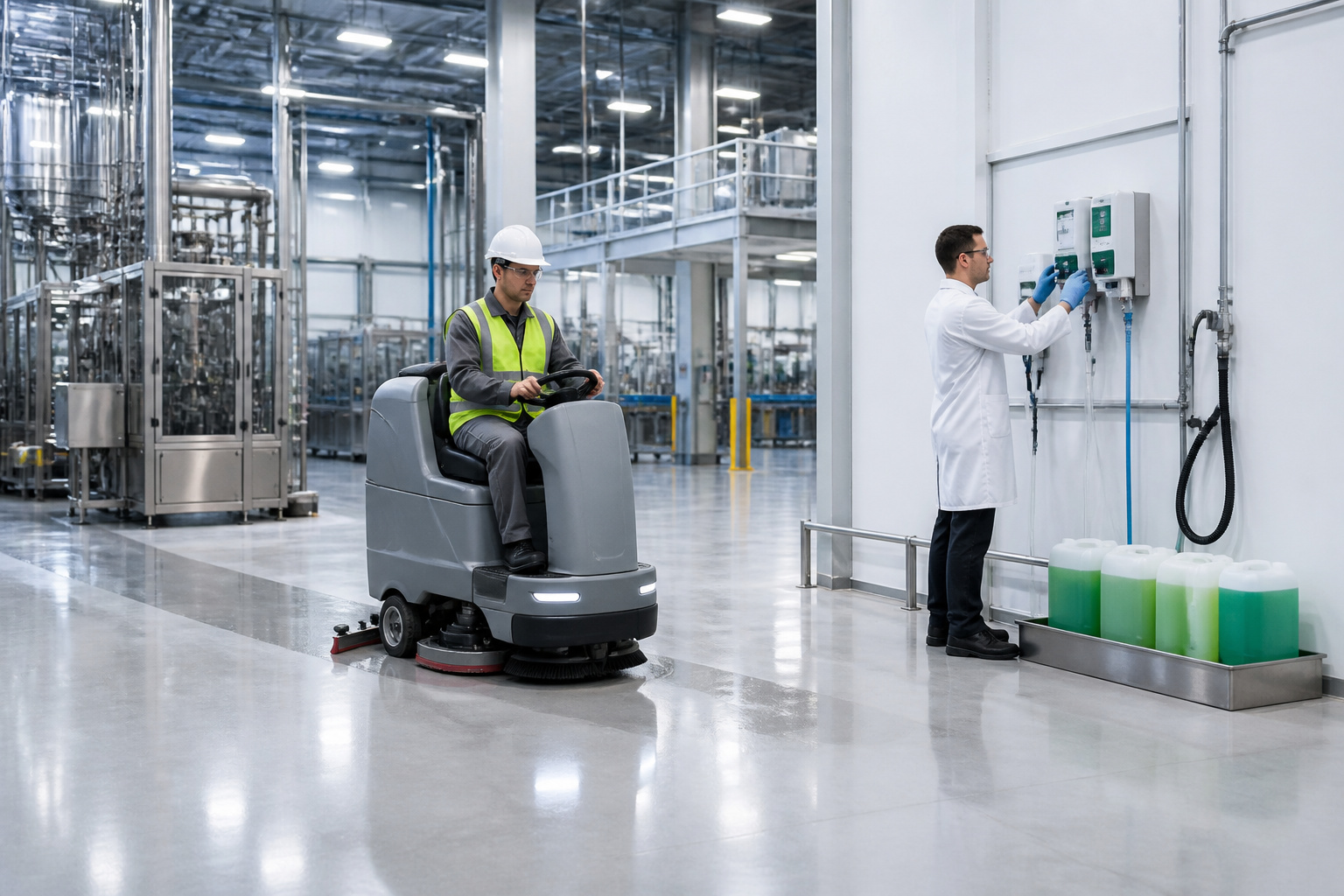 Nettoyage et entretien dune usine moderne